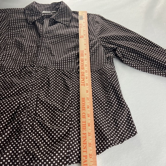 CATO Women's Top Blouse Size 14/16W Cotton Spandex Hook-Up Brown F20 - Picture 12 of 16